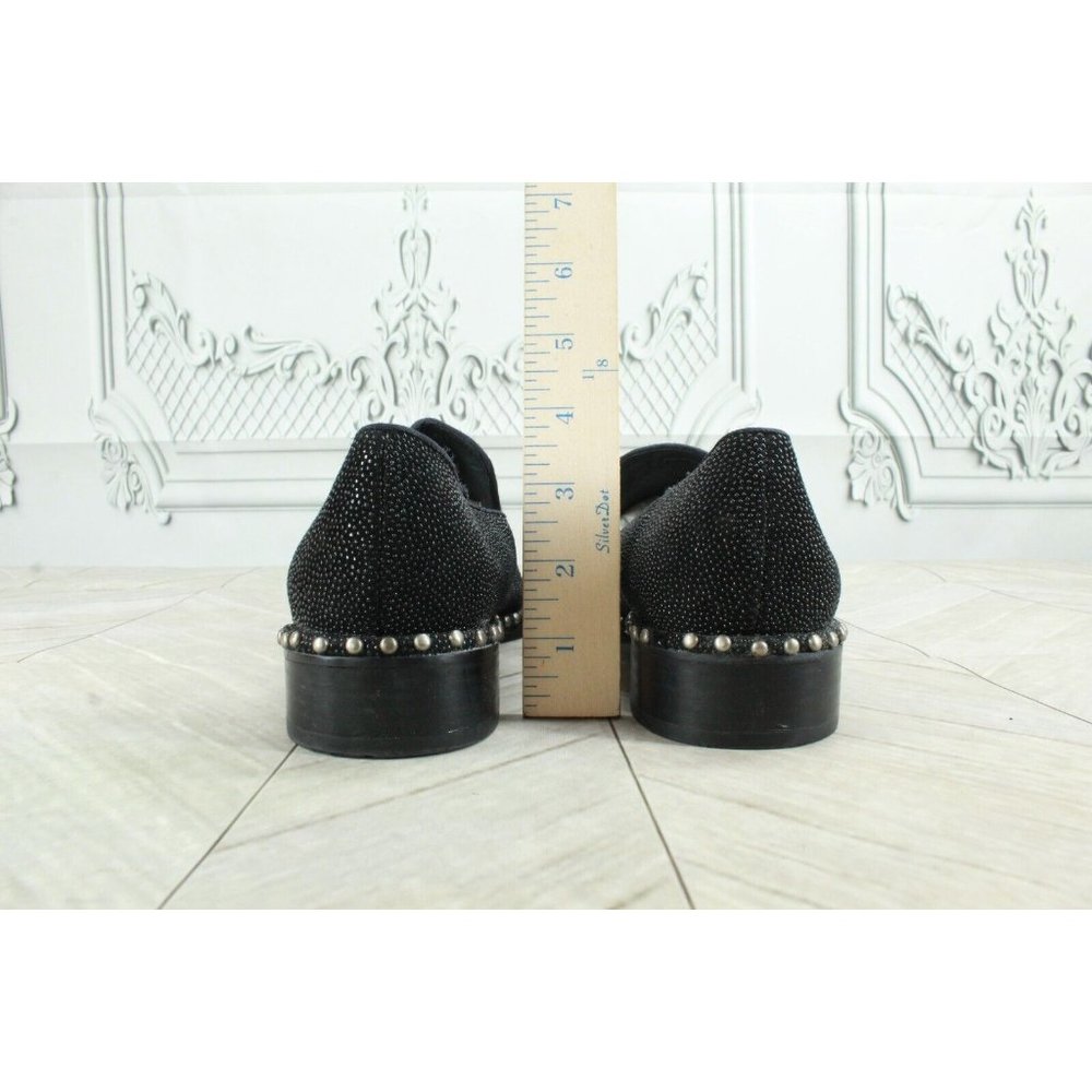 Adrianna Papell Black Leather Studded Casual Loafer Shoes Size 10 M - Picture 6 of 10